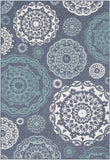 Hauteloom Reasnor REA Teal Machine Made Olefin Rug