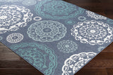 Hauteloom Reasnor REA Teal Machine Made Olefin Rug