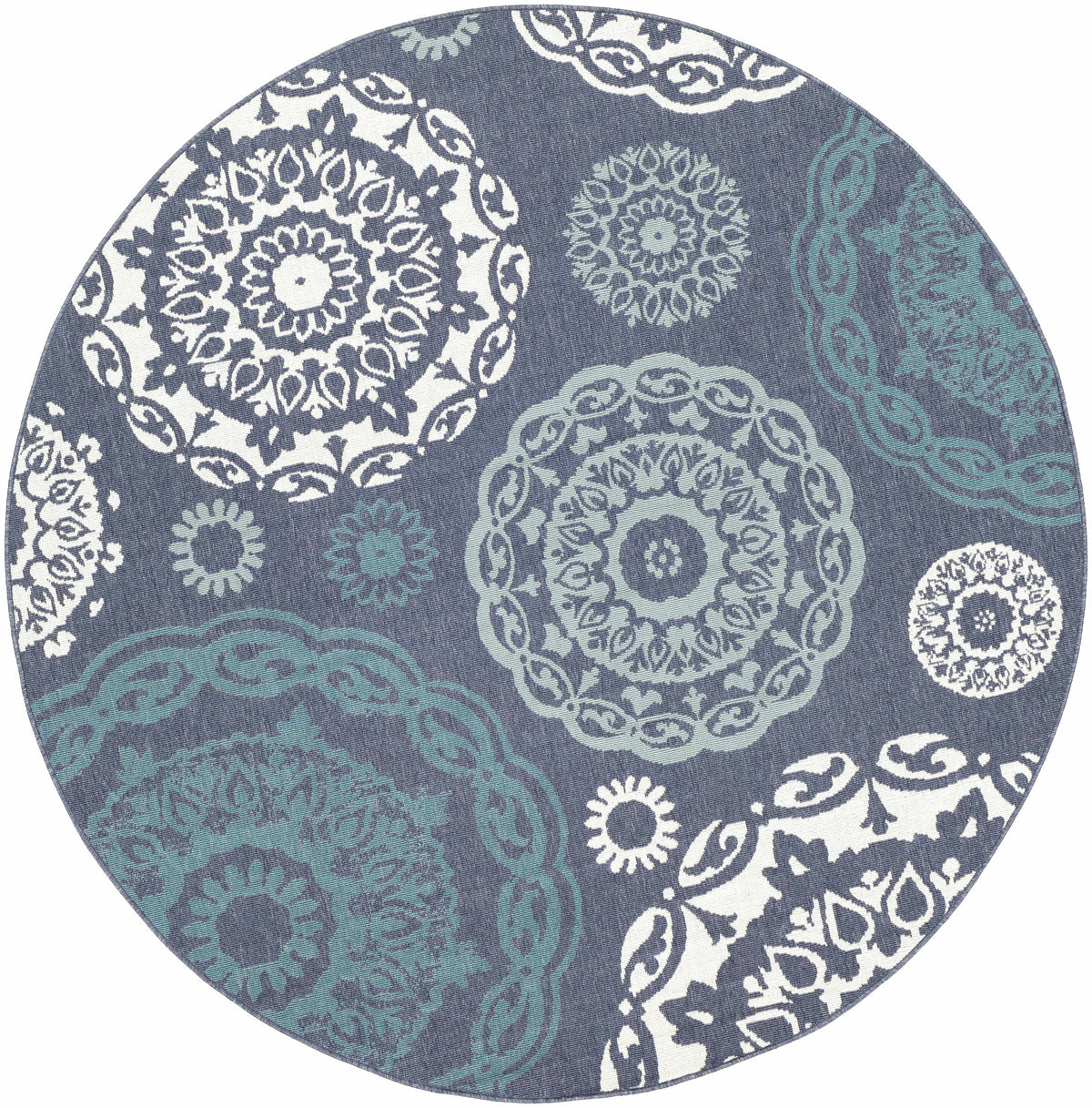 Hauteloom Reasnor REA Teal Machine Made Olefin Rug