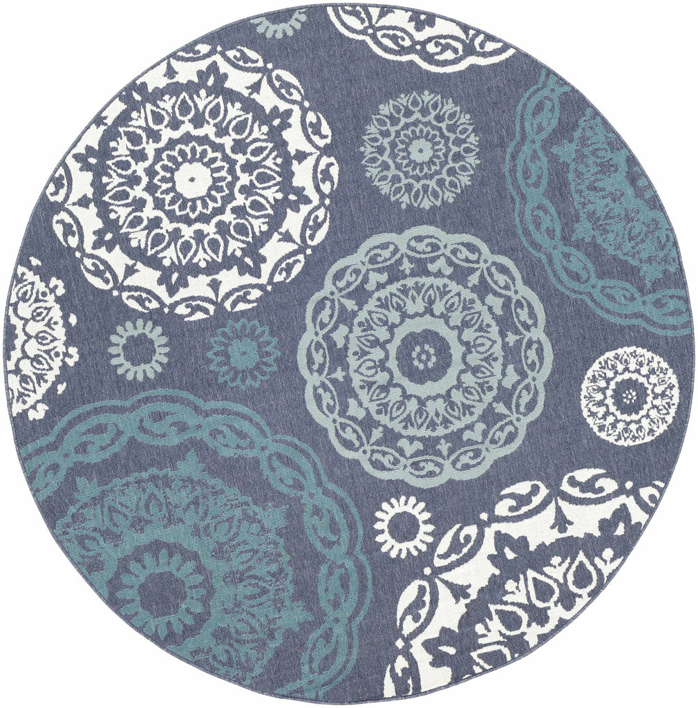 Hauteloom Reasnor REA Teal Machine Made Olefin Rug