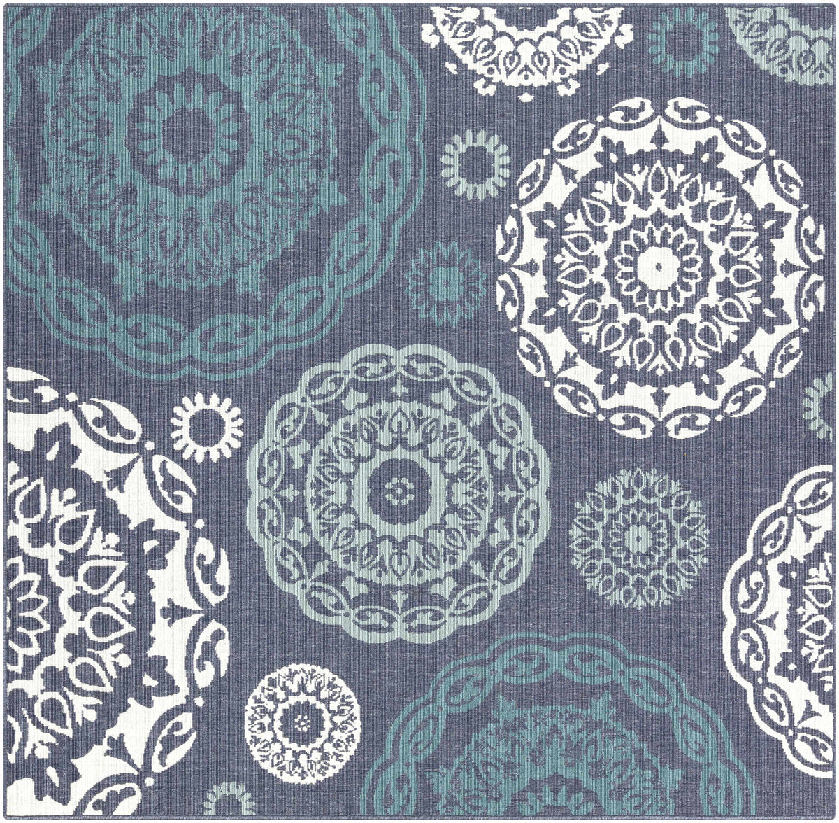 Hauteloom Reasnor REA Teal Machine Made Olefin Rug