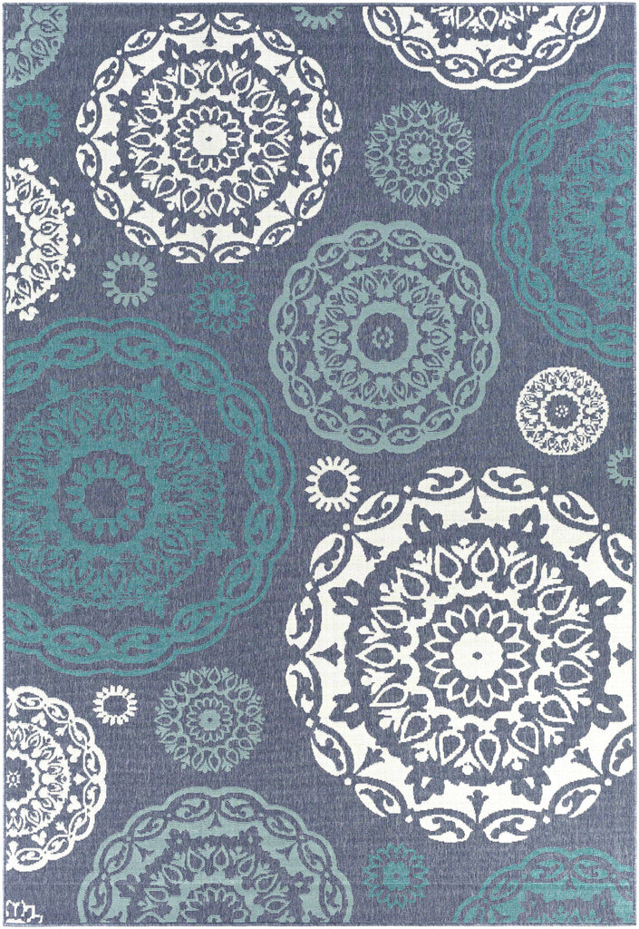 Hauteloom Reasnor REA Teal Machine Made Olefin Rug