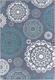 Hauteloom Reasnor REA Teal Machine Made Olefin Rug