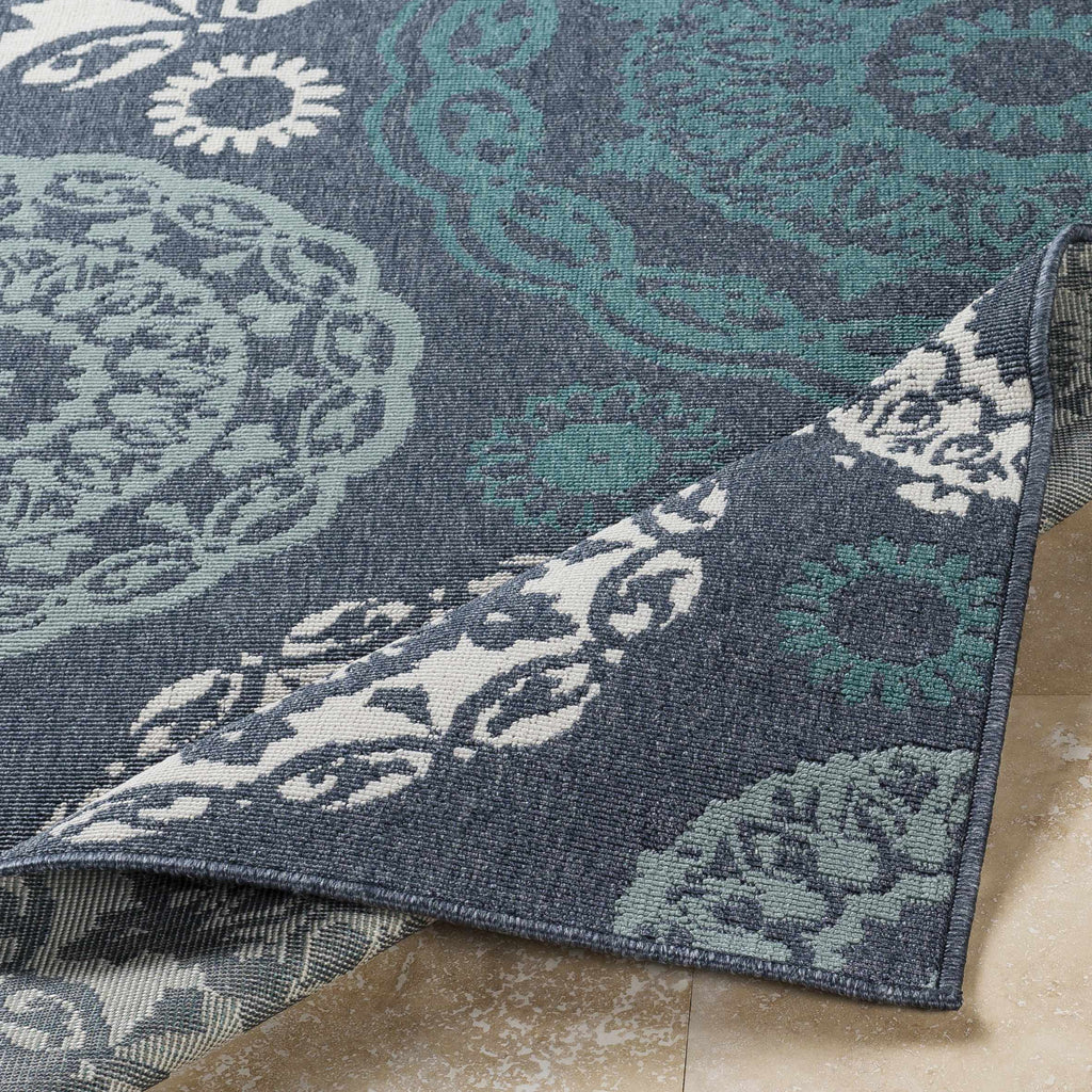Hauteloom Reasnor REA Teal Machine Made Olefin Rug