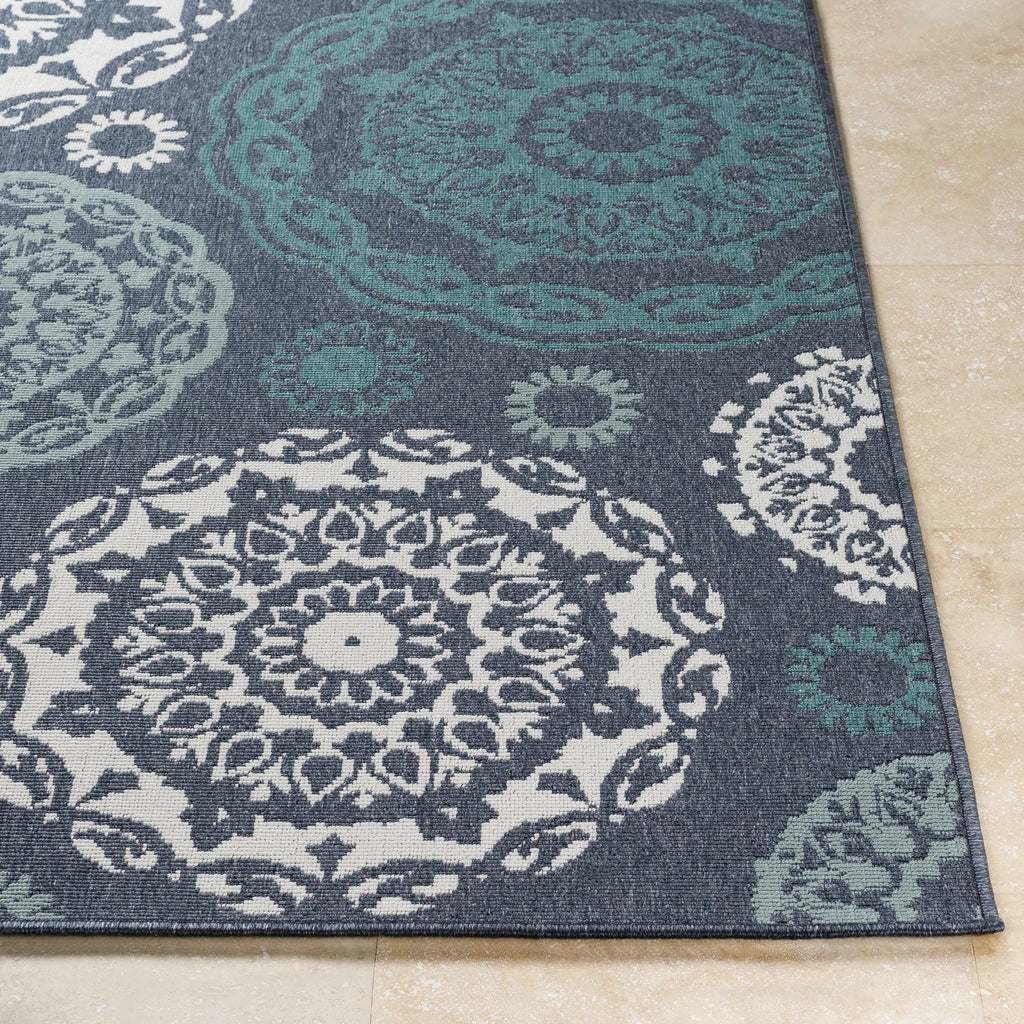 Hauteloom Reasnor REA Teal Machine Made Olefin Rug