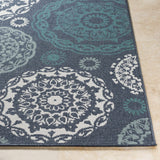 Hauteloom Reasnor REA Teal Machine Made Olefin Rug