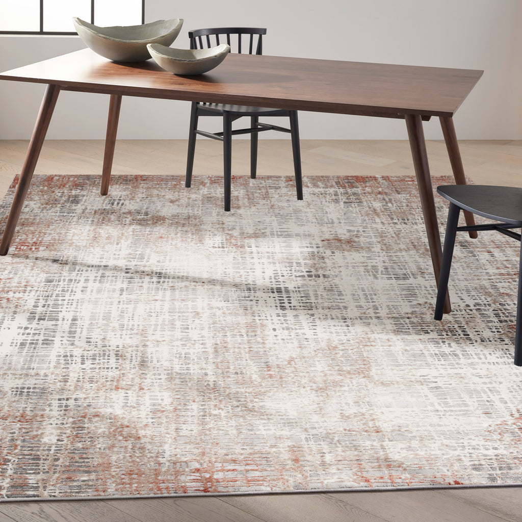 nourison ck022 infinity ifn01 rust multicolor rug