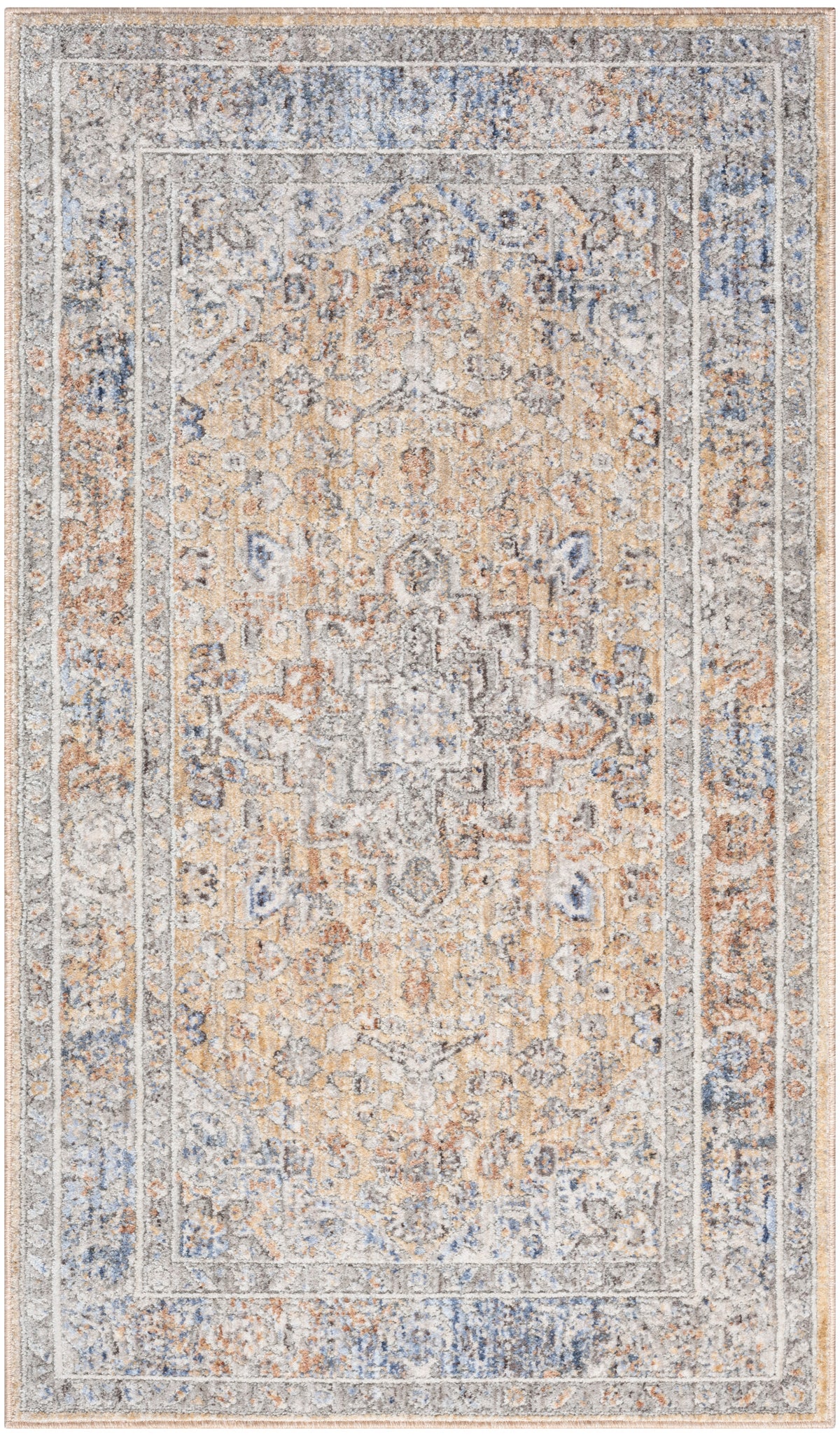 nourison elegant heirlooms elh01 grey gold rug