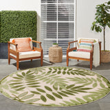 nourison aloha alh18 ivory green rug