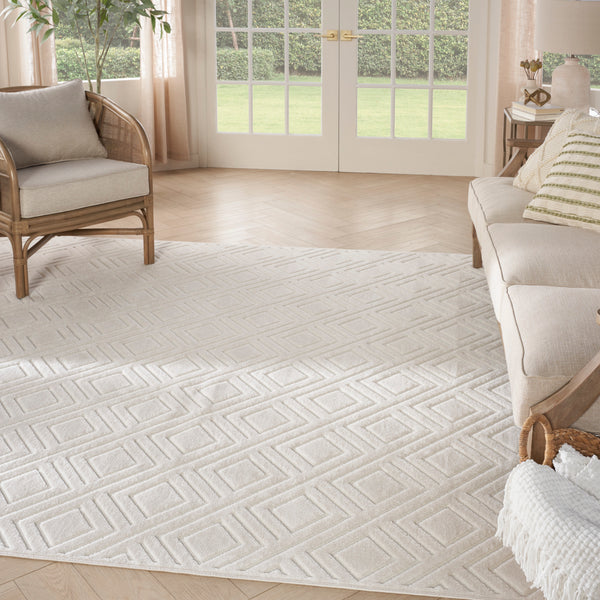 nourison care free caf03 ivory rug