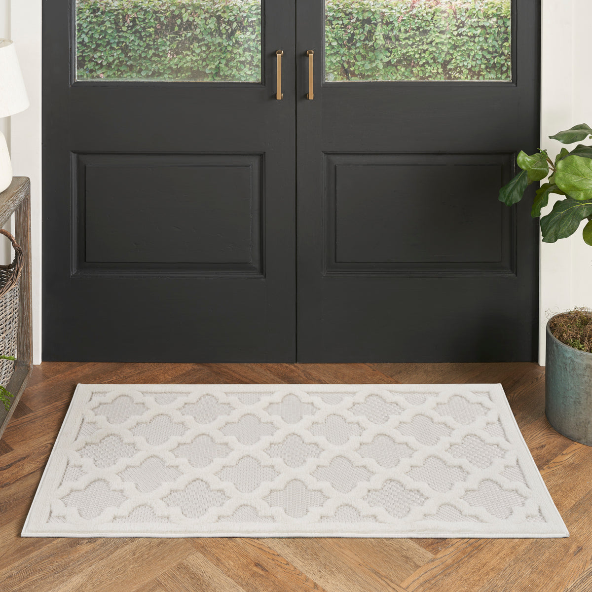 nourison easy care nes01 ivory white rug