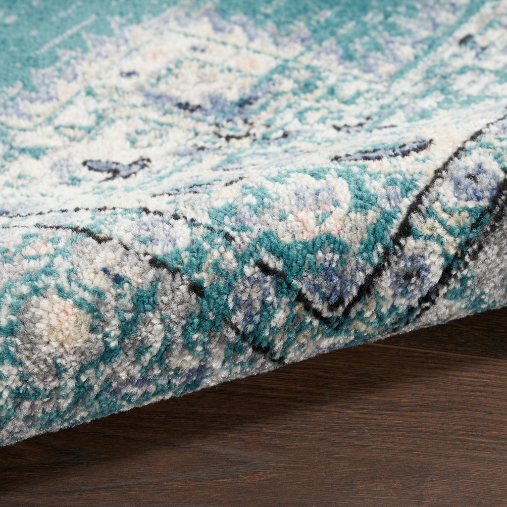 nourison passion psn03 turquoise grey rug