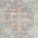 nourison astra machine washable asw12 denim multicolor rug