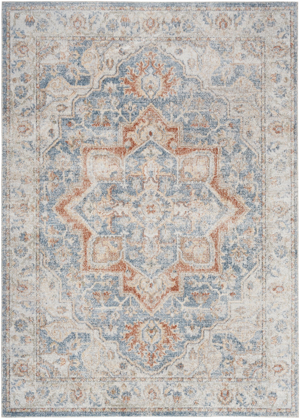nourison astra machine washable asw12 denim multicolor rug