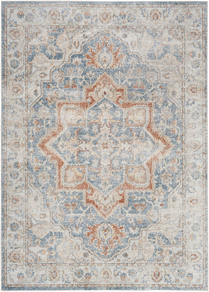 nourison astra machine washable asw12 denim multicolor rug