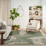 nourison garden oasis goa02 green ivory rug