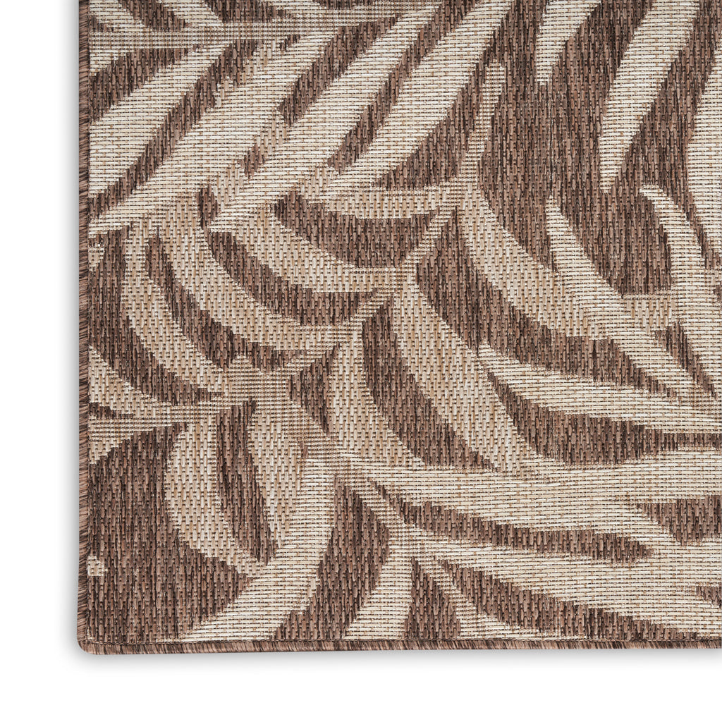 nourison garden oasis goa01 mocha rug
