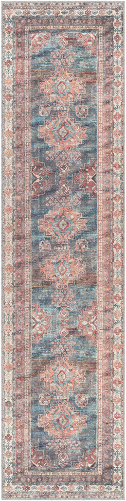 Hauteloom Ricardo RICA Blue Machine Made Chenille-Polyester Rug