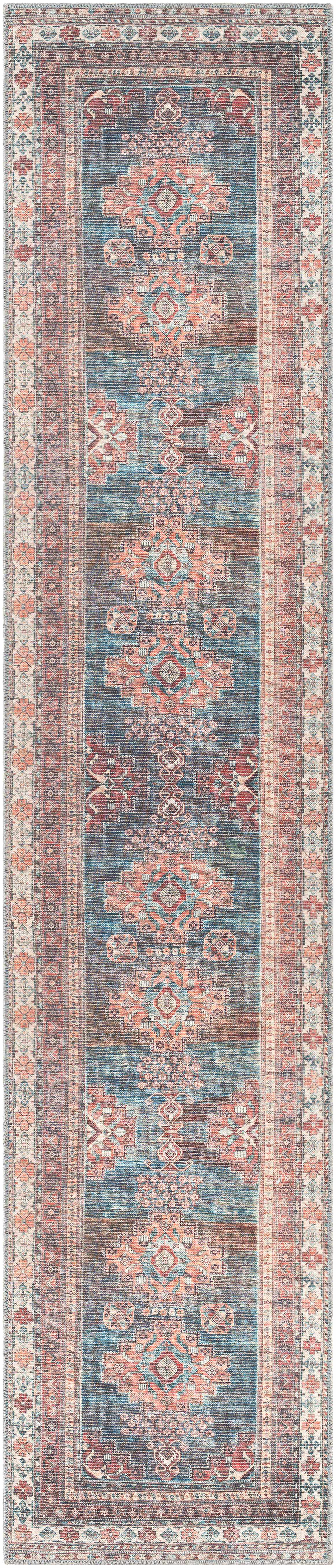 Hauteloom Ricardo RICA Blue Machine Made Chenille-Polyester Rug