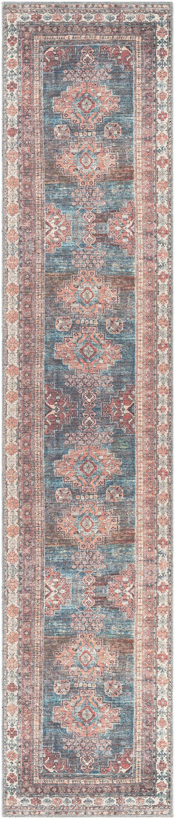 Hauteloom Ricardo RICA Blue Machine Made Chenille-Polyester Rug