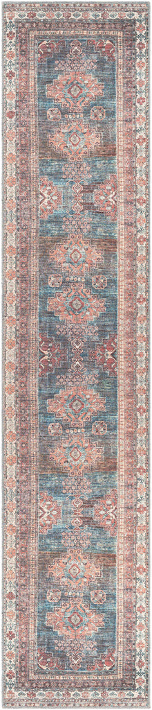 Hauteloom Ricardo RICA Blue Machine Made Chenille-Polyester Rug