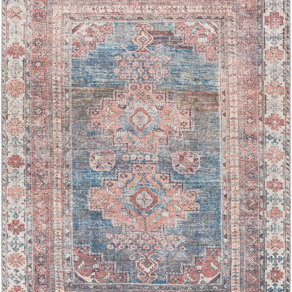 Hauteloom Ricardo RICA Blue Machine Made Chenille-Polyester Rug