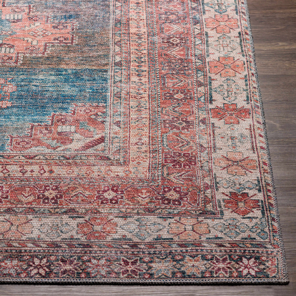 Hauteloom Ricardo RICA Blue Machine Made Chenille-Polyester Rug