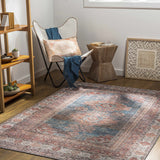 Hauteloom Ricardo RICA Blue Machine Made Chenille-Polyester Rug