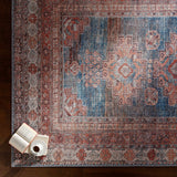 Hauteloom Ricardo RICA Blue Machine Made Chenille-Polyester Rug