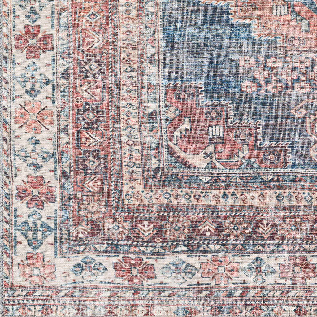 Hauteloom Ricardo RICA Blue Machine Made Chenille-Polyester Rug