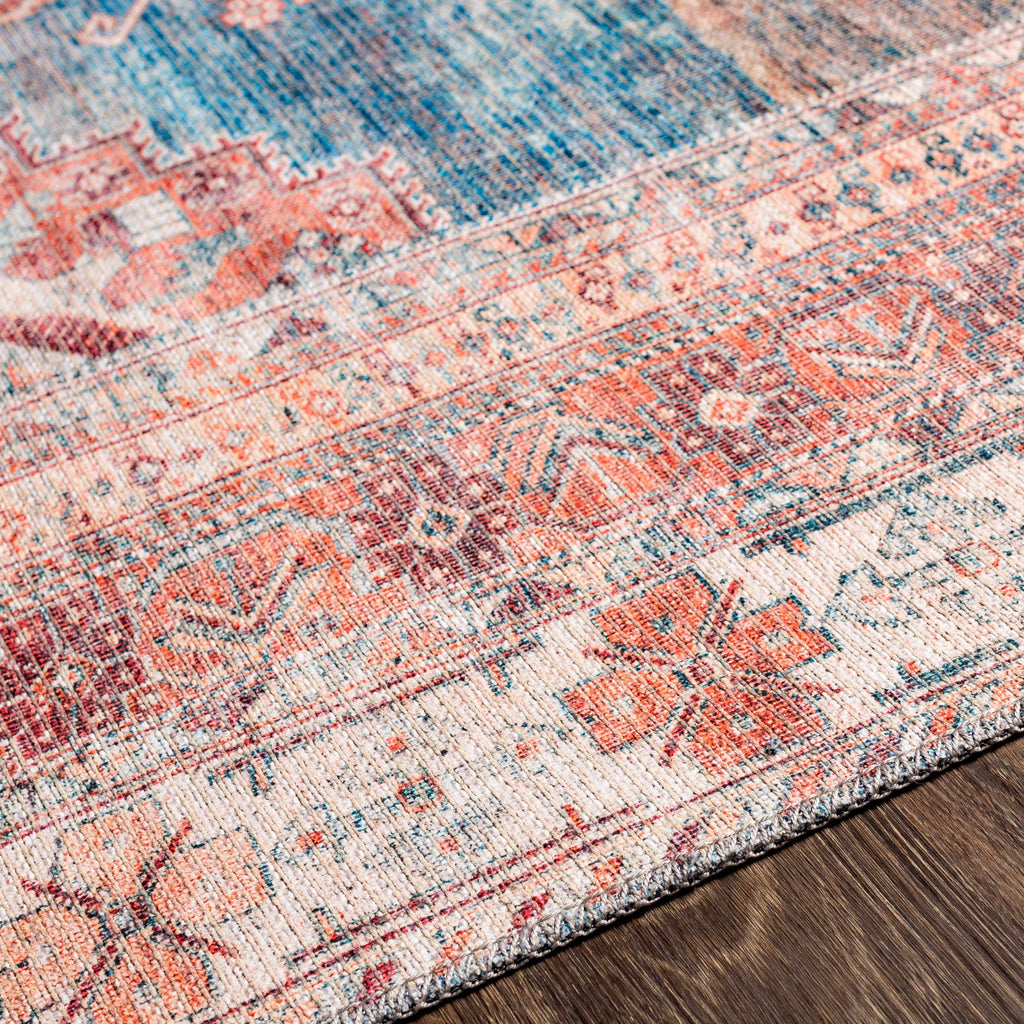 Hauteloom Ricardo RICA Blue Machine Made Chenille-Polyester Rug