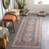 Hauteloom Ricardo RICA Blue Machine Made Chenille-Polyester Rug