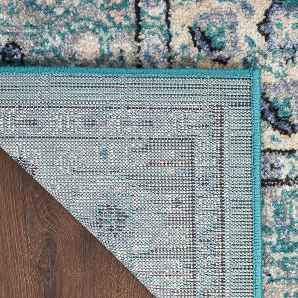 nourison passion psn03 turquoise grey rug