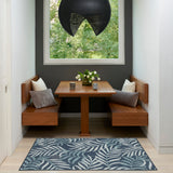 nourison garden oasis goa01 navy rug