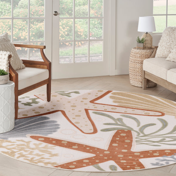 nourison aloha alh24 ivory multicolor rug