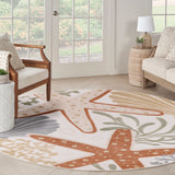 nourison aloha alh24 ivory multicolor rug