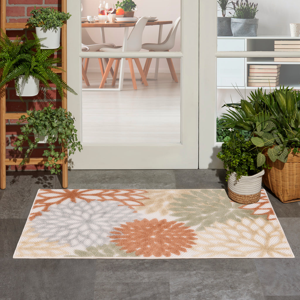 nourison aloha alh05 ivory multicolor rug