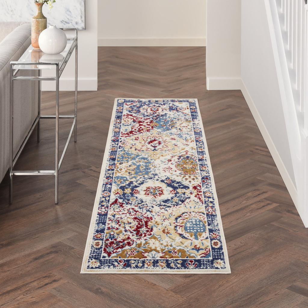 nourison grafix grf31 blue multicolor rug