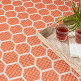 nourison twist reversible tws01 coral rug
