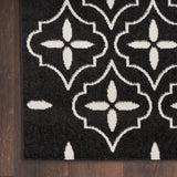nourison nourison essentials nre04 black ivory rug
