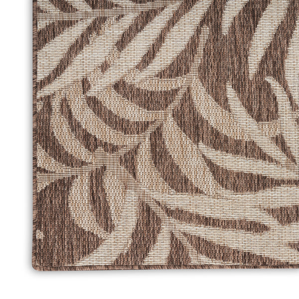nourison garden oasis goa01 mocha rug