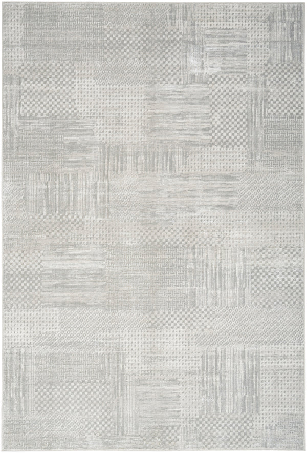 nourison glitz glz09 silver grey rug