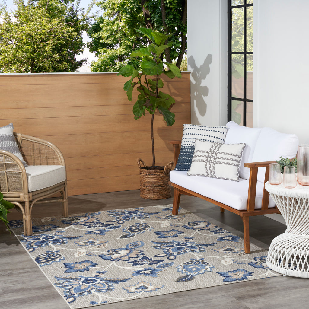 nourison aloha alh31 blue grey rug