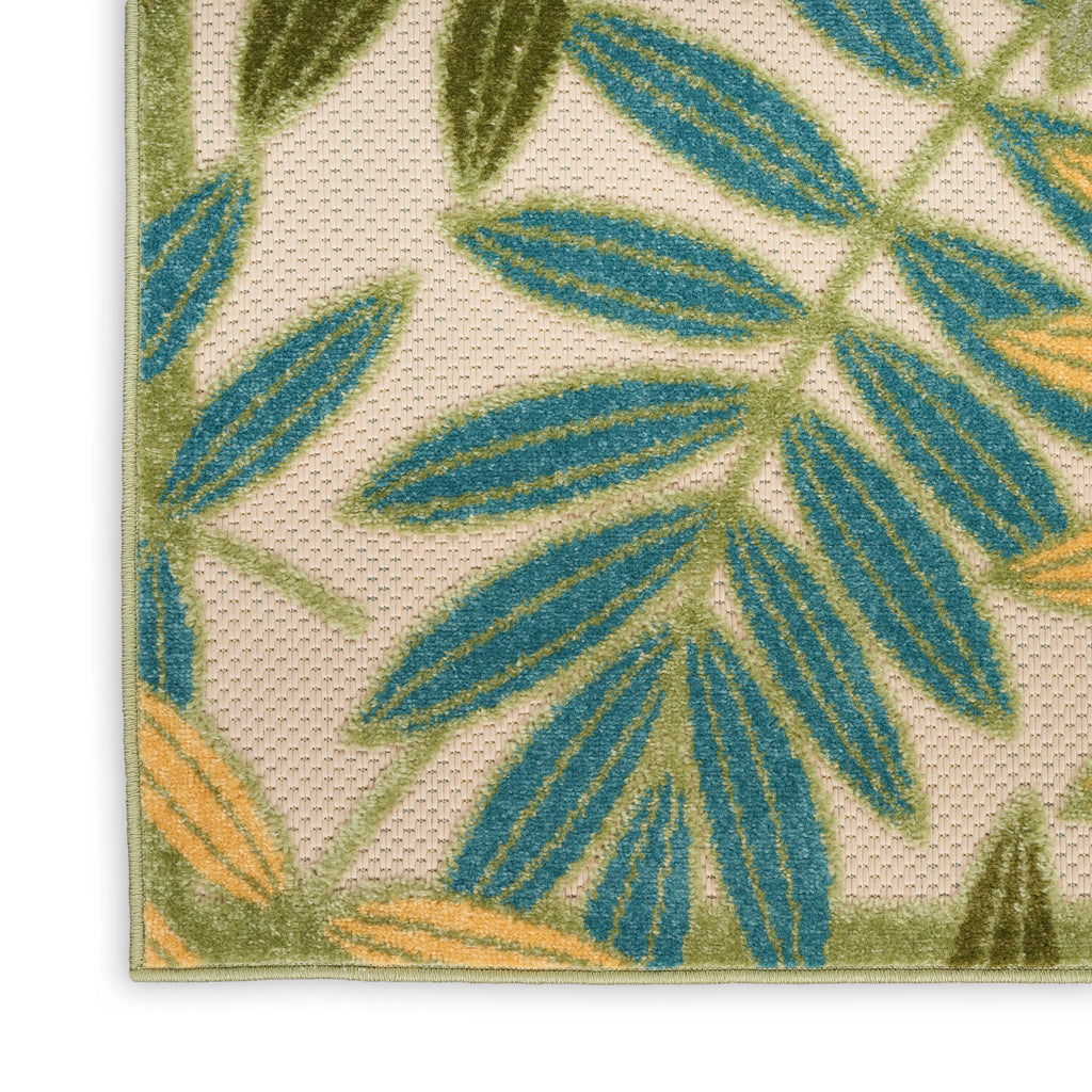 nourison aloha alh18 green multicolor rug