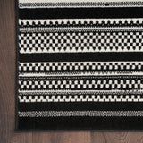 nourison grafix grf41 black white rug