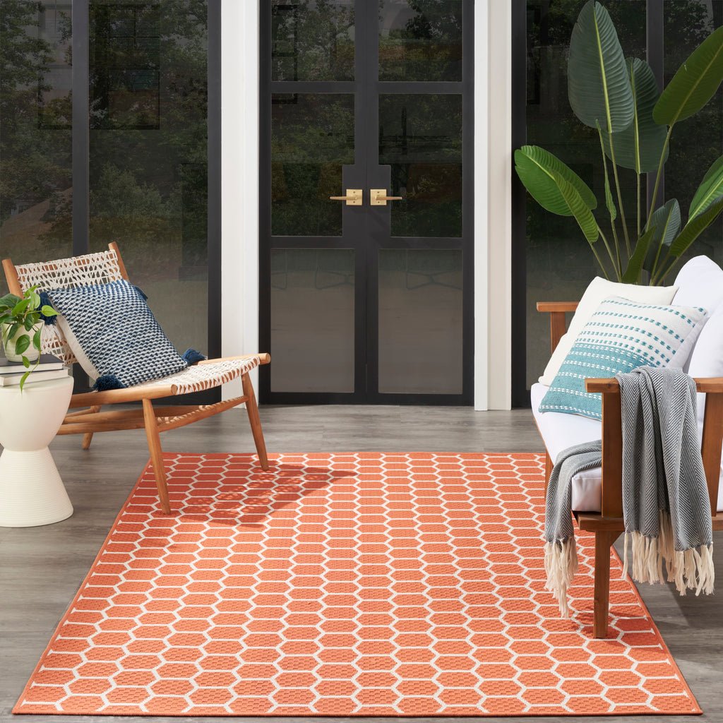 nourison twist reversible tws01 coral rug