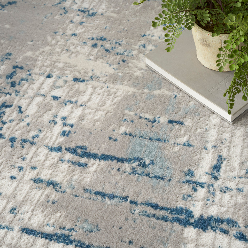 nourison quarry qua01 ivory grey blue rug