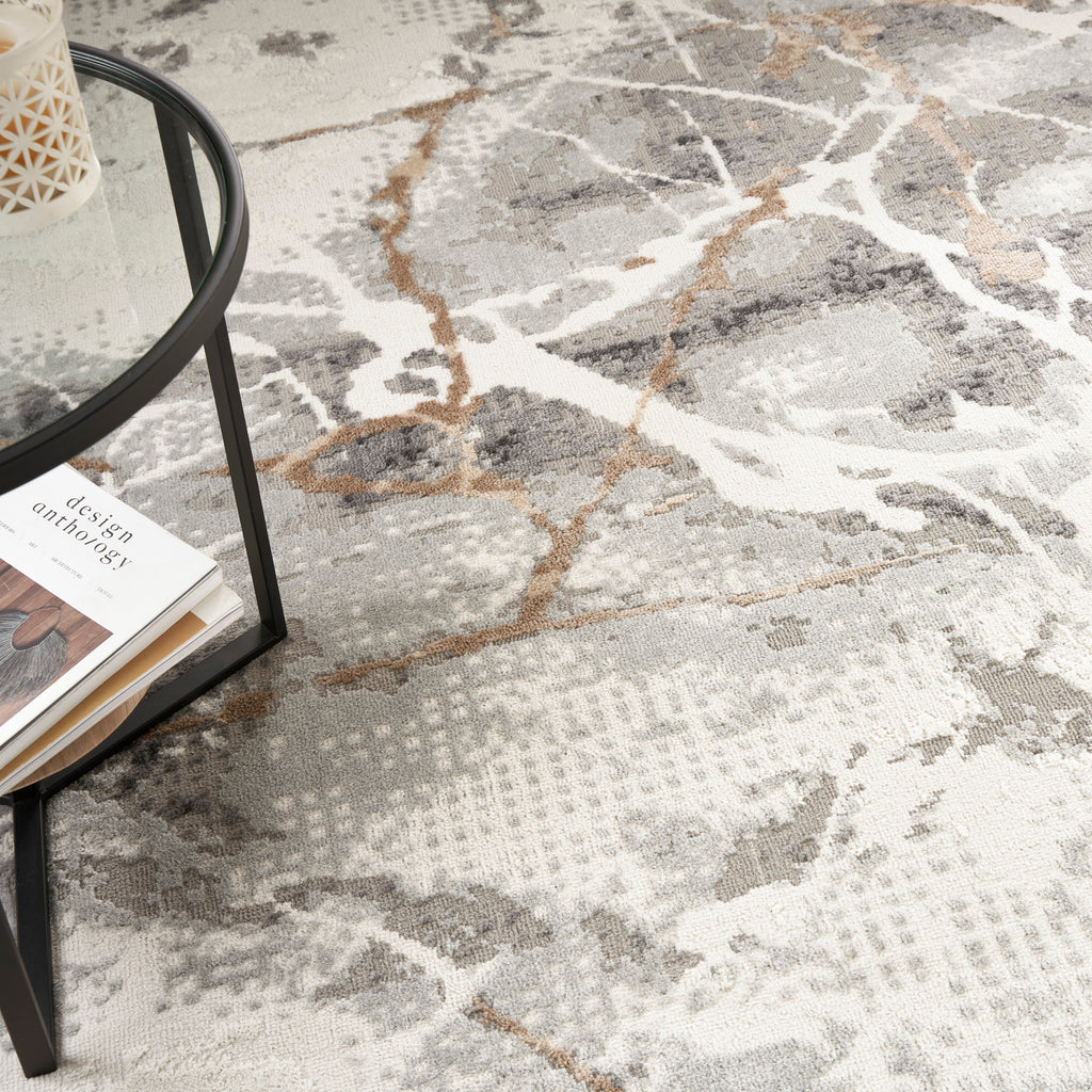 nourison elation etn13 ivory grey rug