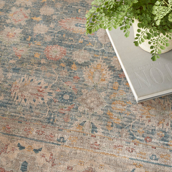 nourison luxurious lrs03 ivory blue rug