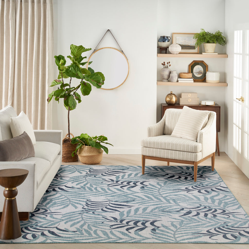 nourison garden oasis goa01 blue rug